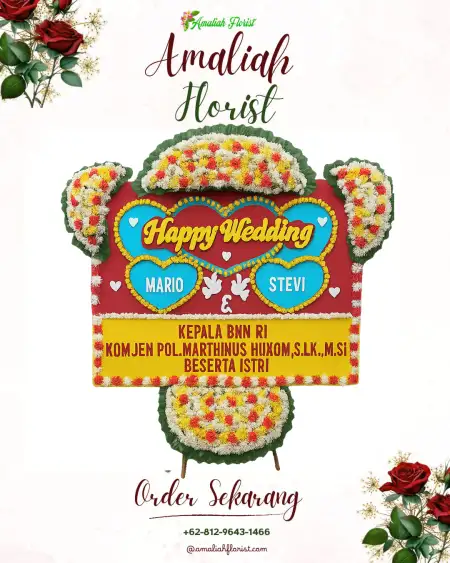 Papan Bunga Pernikahan Kaibon
